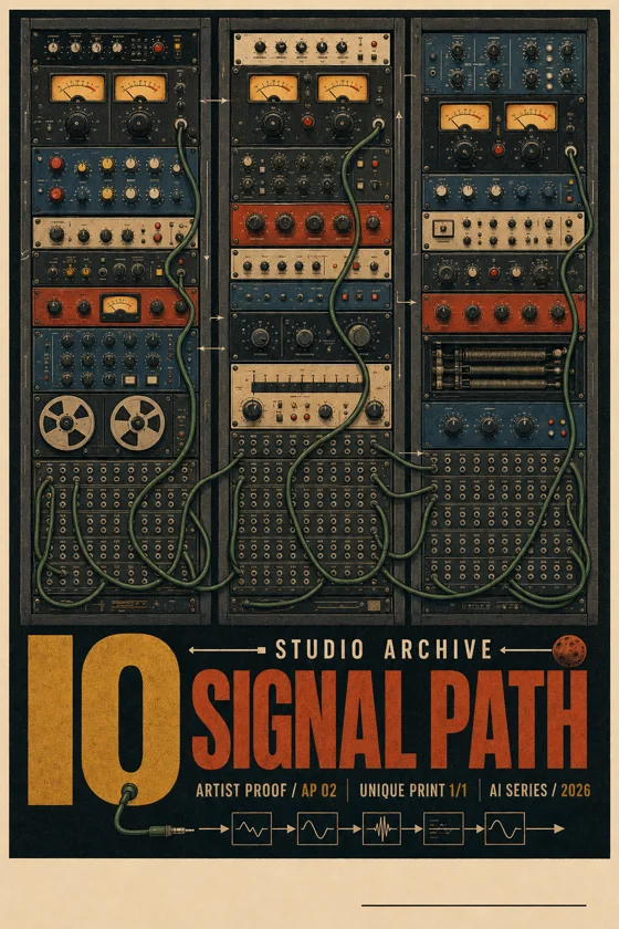 io studio archive — signal path, artist proof ap02