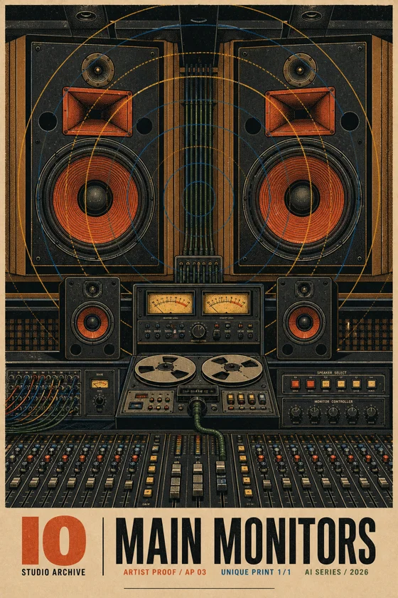 io studio archive — main monitors, artist proof ap03